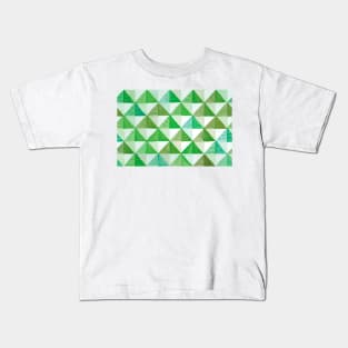 Watercolor quilt - green Kids T-Shirt